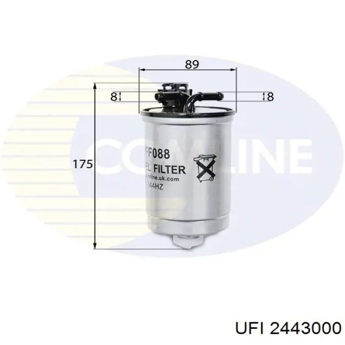 Filtr paliwa UFI 2443000 cena, od 17,03 USD