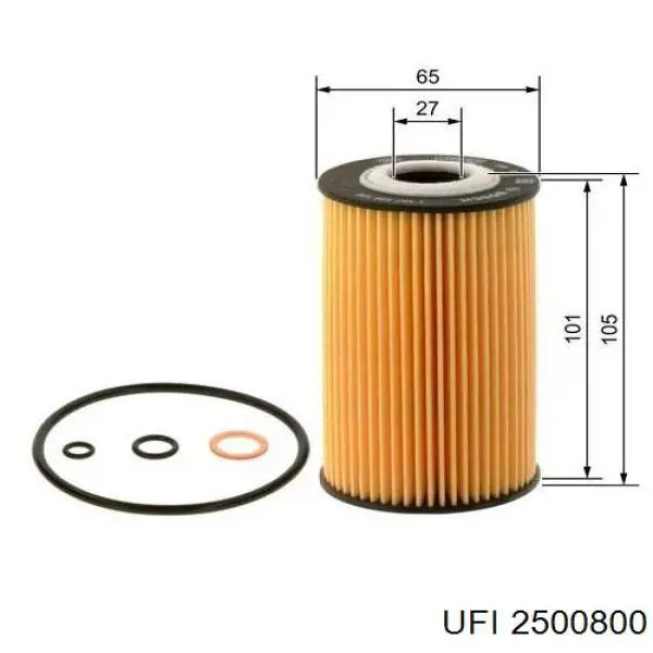 Filtr oleju UFI 2500800 cena, od 7,86 USD