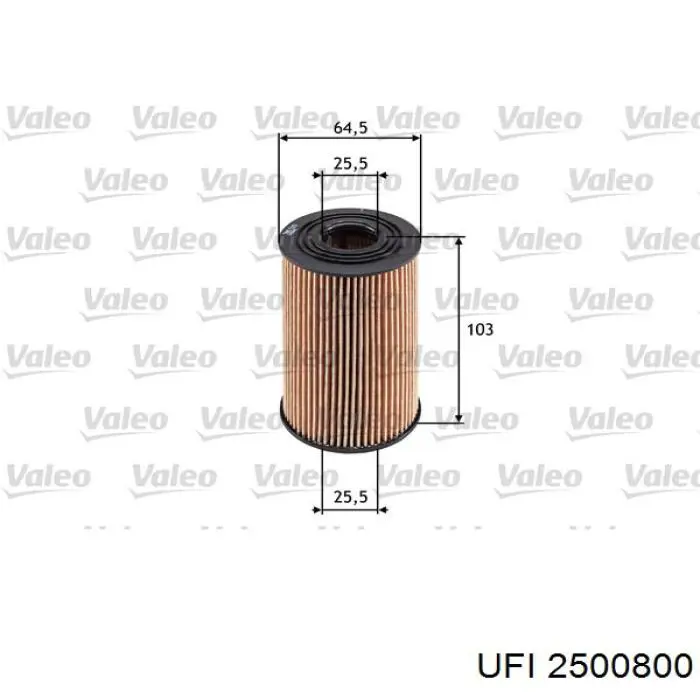 Do koszyka 2500800 UFI Filtr oleju