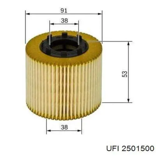 Do koszyka 2501500 UFI Filtr oleju