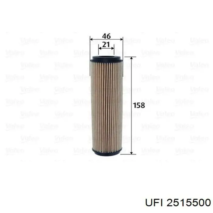 Do koszyka 2515500 UFI Filtr oleju