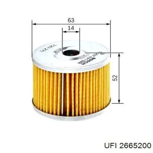 Filtr paliwa UFI 2665200 cena, od 3,75 USD
