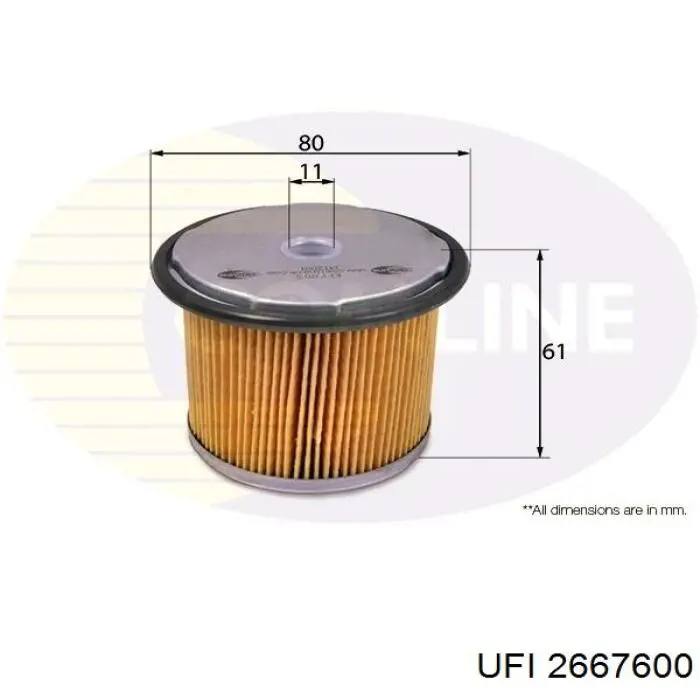 Do koszyka 2667600 UFI Filtr paliwa
