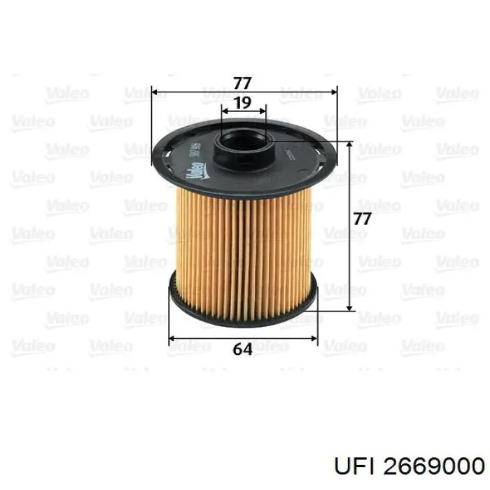 Filtr paliwa UFI 2669000 cena, od 7,24 USD