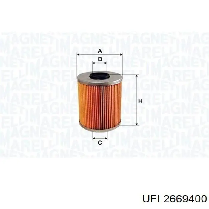 Do koszyka 2669400 UFI Filtr paliwa