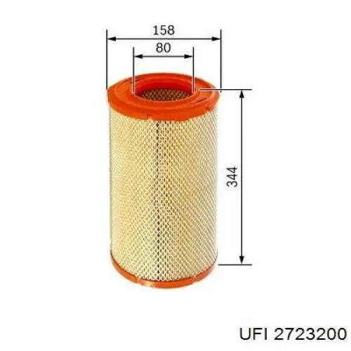 Filtr powietrza UFI 2723200 cena, od 20,11 USD