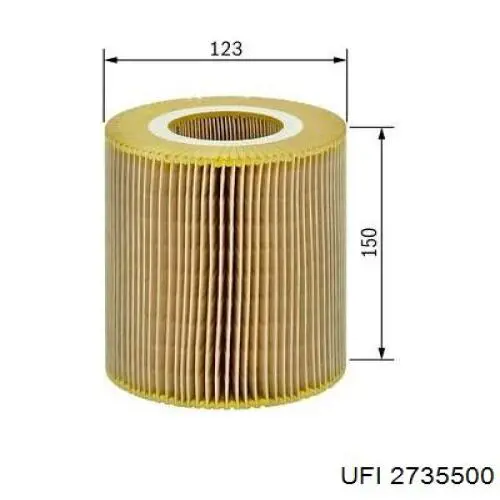 Do koszyka 2735500 UFI Filtr powietrza