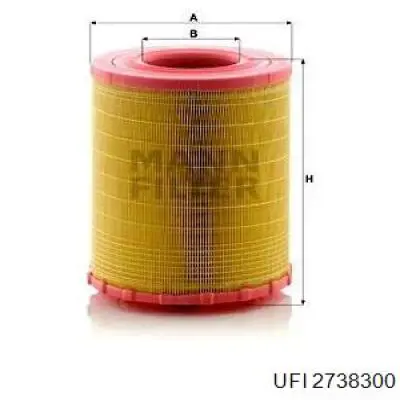 Filtr powietrza UFI 2738300 cena, od 66,55 USD