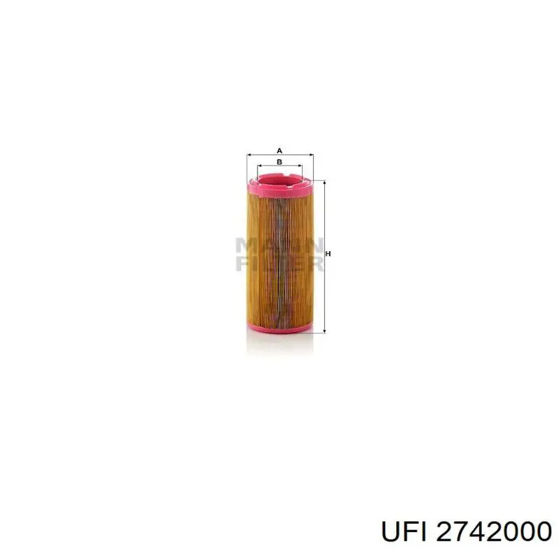 Filtr powietrza UFI 2742000 cena, od 26,08 USD
