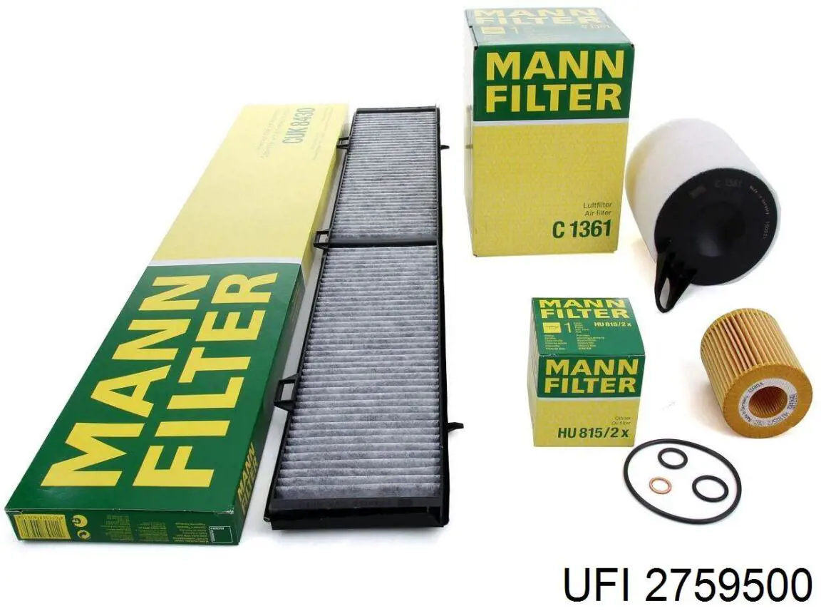 Do koszyka 2759500 UFI Filtr powietrza