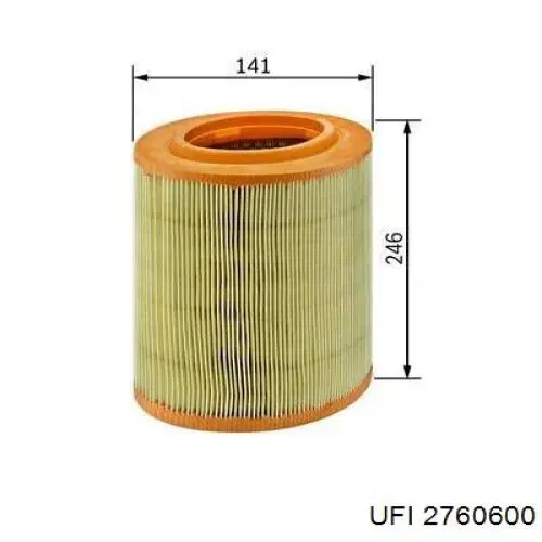 Filtr powietrza UFI 2760600 cena, od 17,93 USD