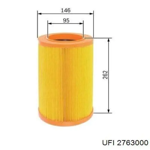 Do koszyka 2763000 UFI Filtr powietrza