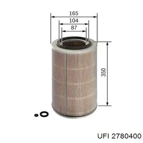 Filtr powietrza UFI 2780400 cena, od 22,81 USD