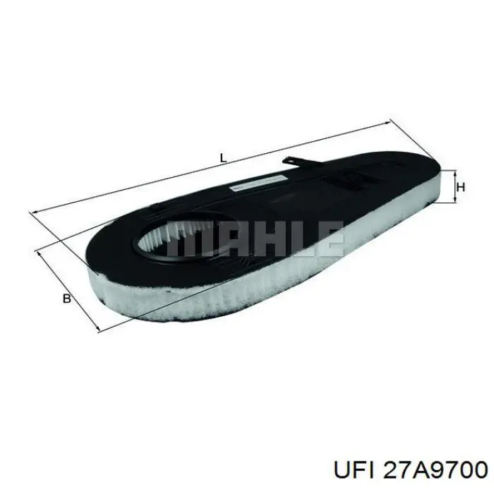 Filtr powietrza UFI 27A9700 cena, od 30,37 USD