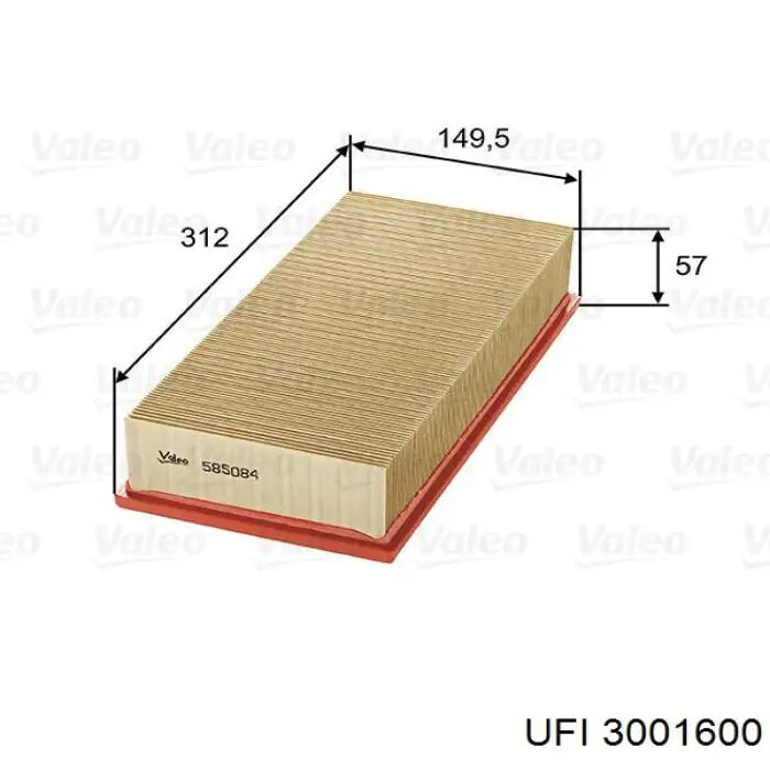 Filtr powietrza UFI 3001600 cena, od 8,73 USD