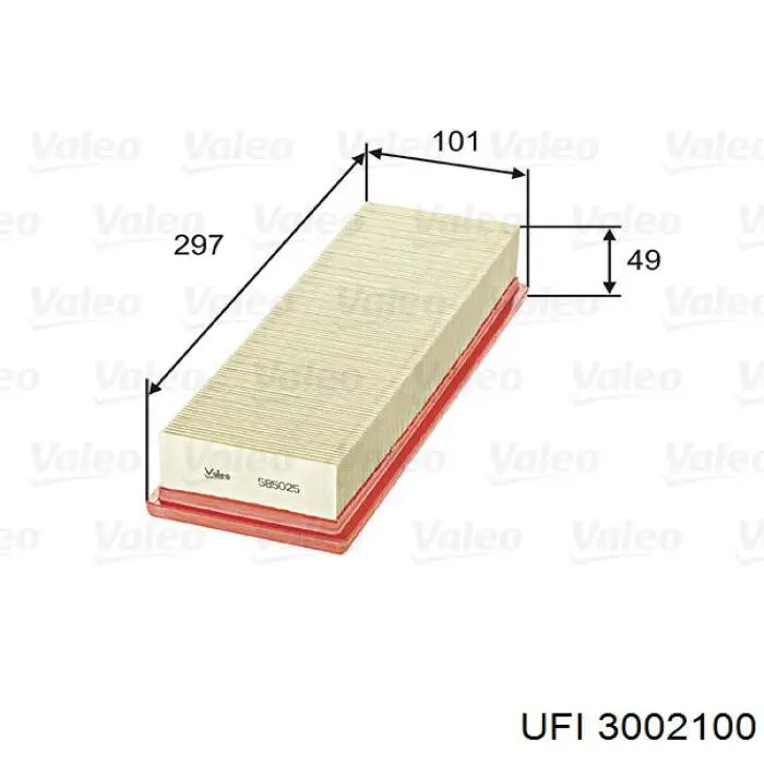 Do koszyka 3002100 UFI Filtr powietrza