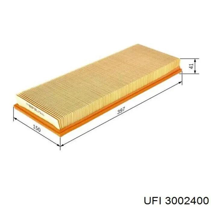 Filtr powietrza UFI 3002400 cena, od 9,29 USD