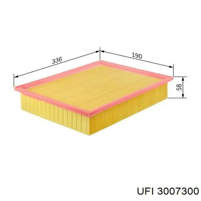 Do koszyka 3007300 UFI Filtr powietrza