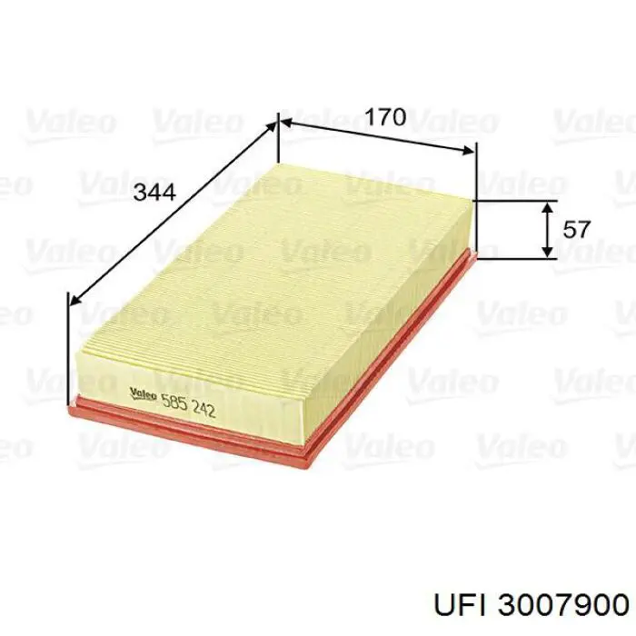 Filtr powietrza UFI 3007900 cena, od 11,77 USD