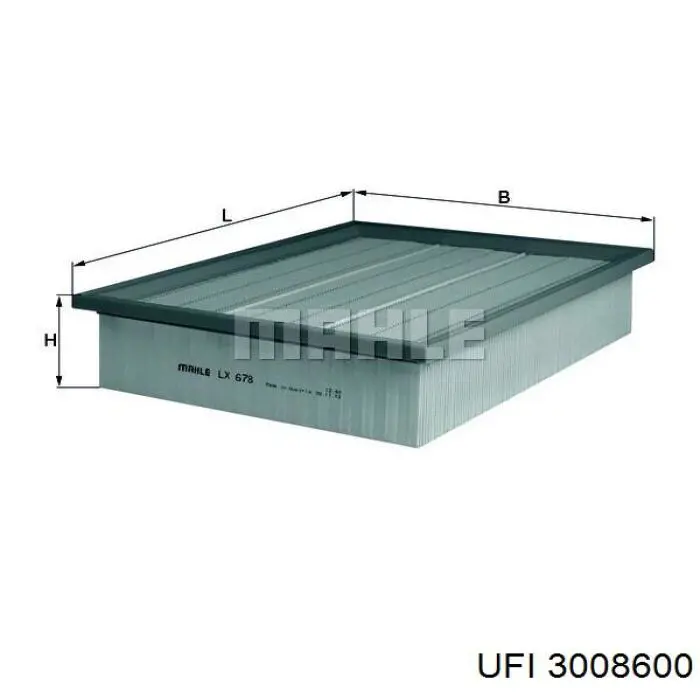 Filtr powietrza UFI 3008600 cena, od 14,05 USD