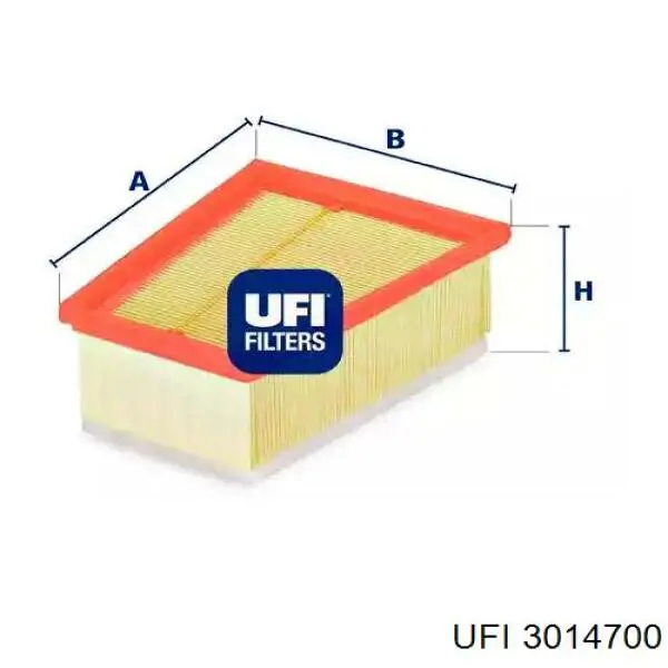 Filtr powietrza UFI 3014700 cena, od 9,83 USD