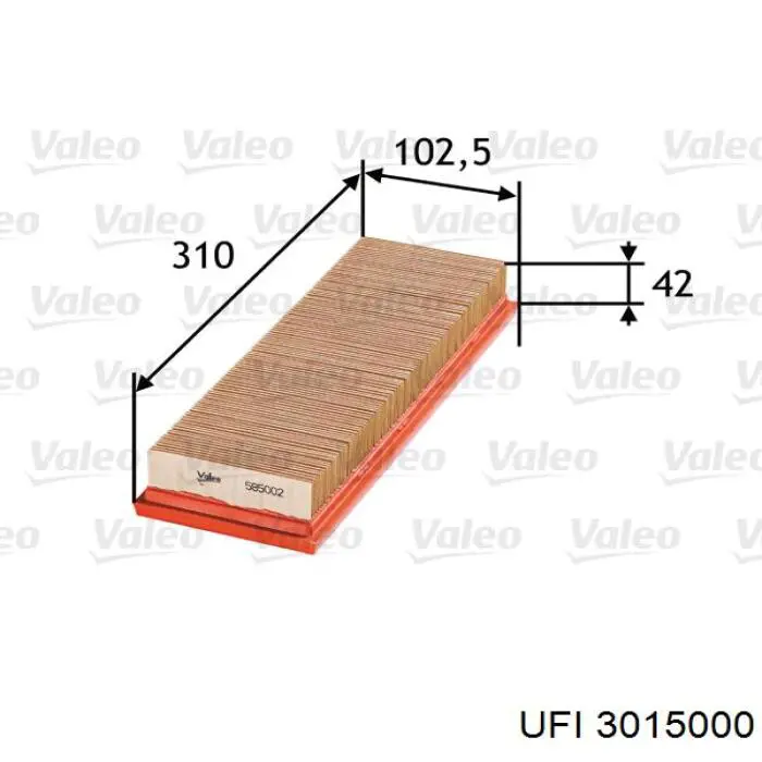 Filtr powietrza UFI 3015000 cena, od 7,75 USD