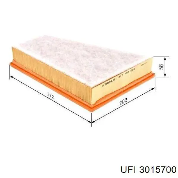 Do koszyka 3015700 UFI Filtr powietrza