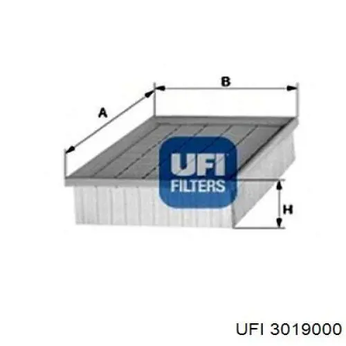 Filtr powietrza UFI 3019000 cena, od 15,50 USD