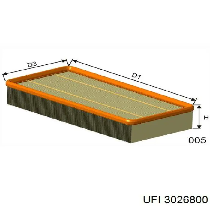 Filtr powietrza UFI 3026800 cena, od 13,00 USD