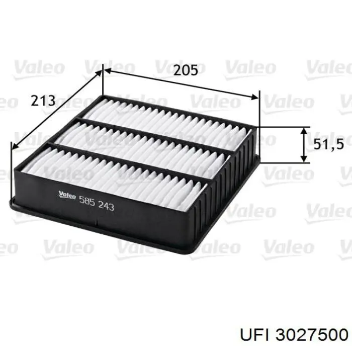 Do koszyka 3027500 UFI Filtr powietrza
