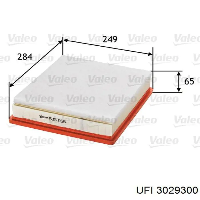 Filtr powietrza UFI 3029300 cena, od 12,13 USD