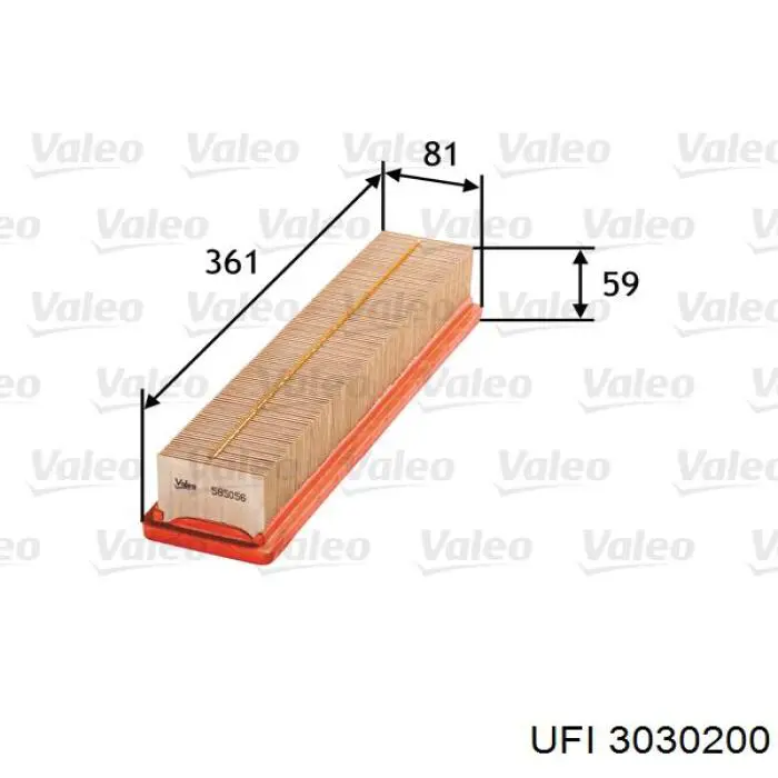 Filtr powietrza UFI 3030200 cena, od 7,97 USD