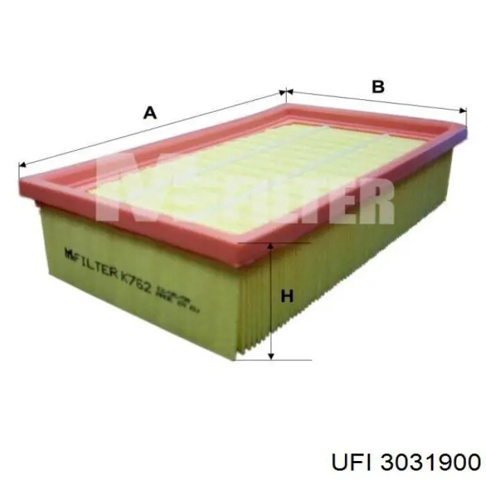 Do koszyka 3031900 UFI Filtr powietrza