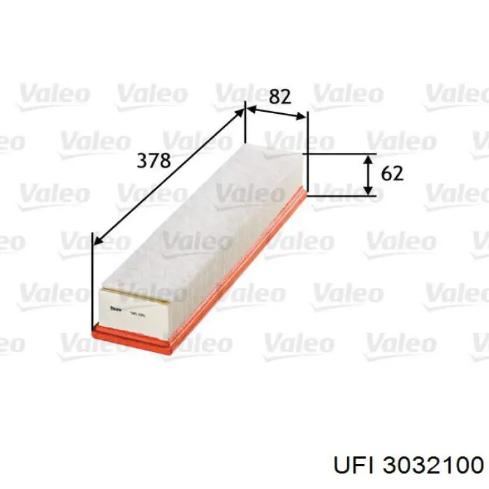 Filtr powietrza UFI 3032100 cena, od 10,32 USD