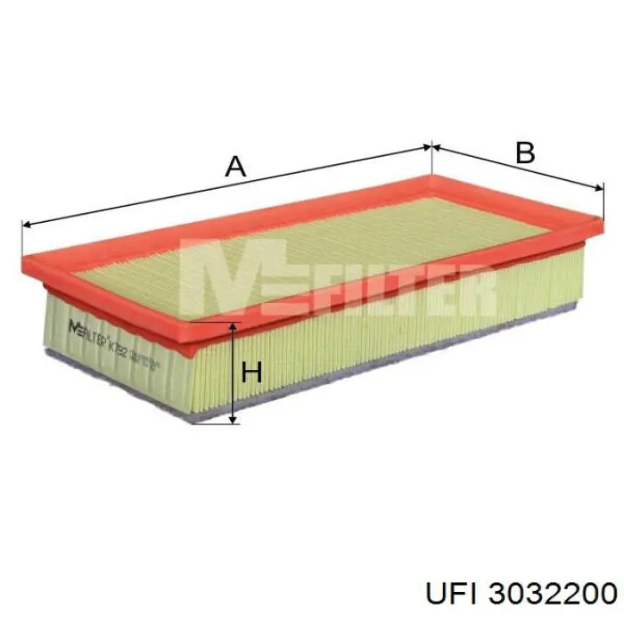 Do koszyka 3032200 UFI Filtr powietrza