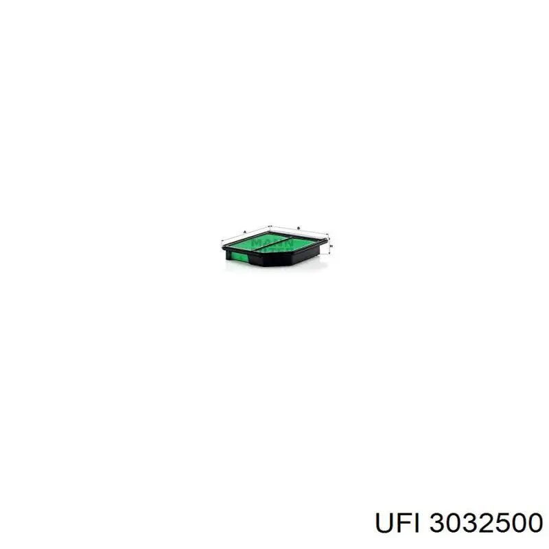 Do koszyka 3032500 UFI Filtr powietrza
