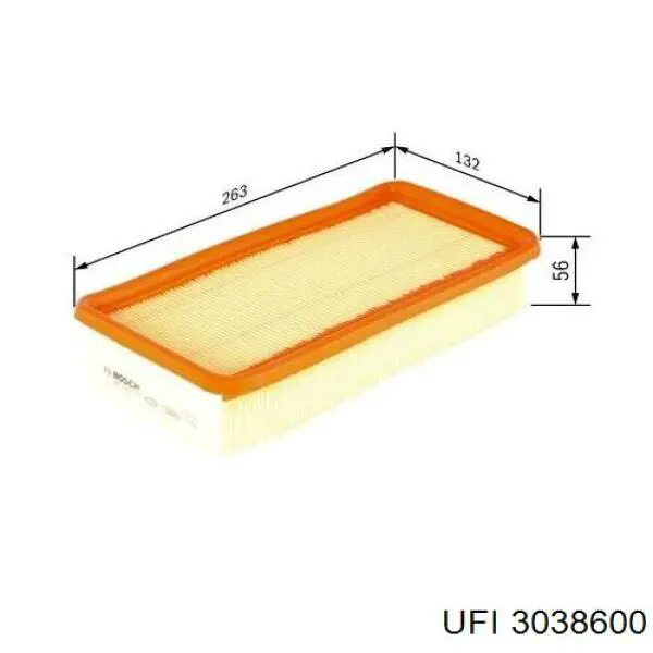 Do koszyka 3038600 UFI Filtr powietrza