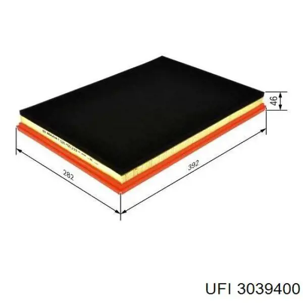 Filtr powietrza UFI 3039400 cena, od 27,05 USD