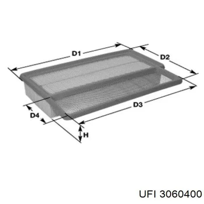 3060400 UFI Filtr powietrza