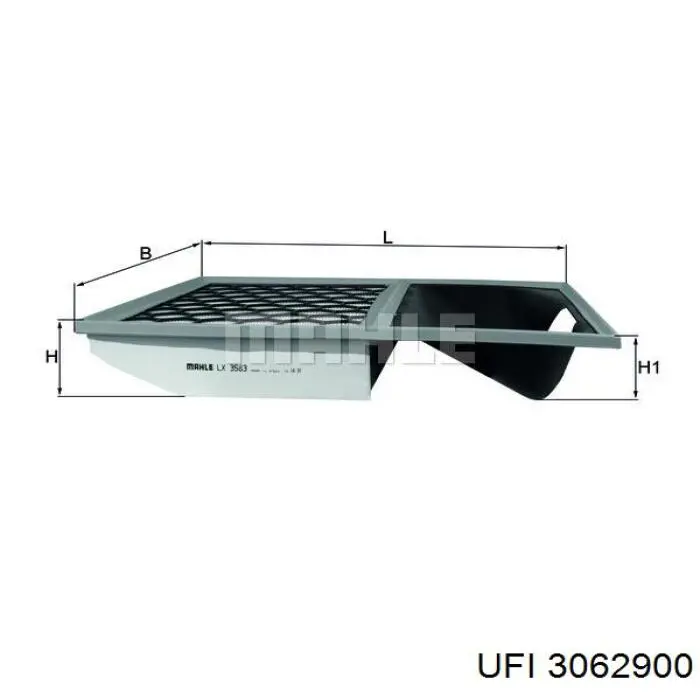 3062900 UFI Filtr powietrza