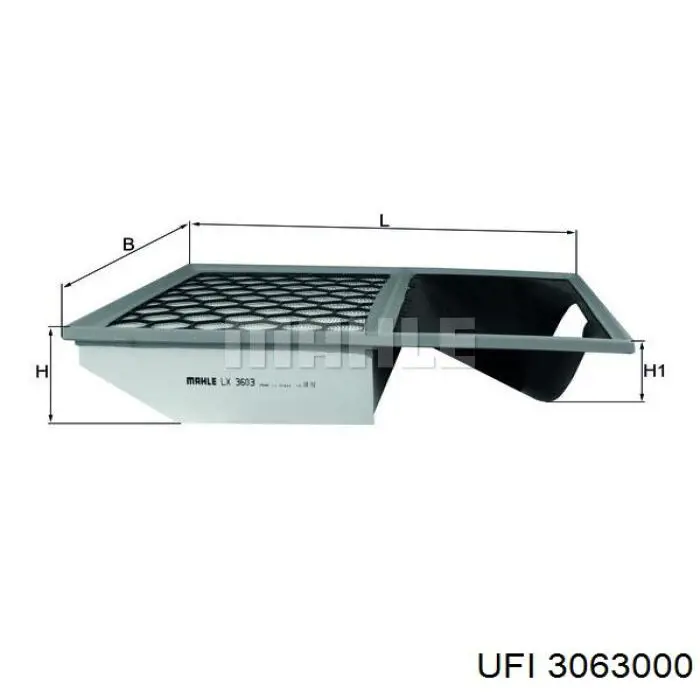 3063000 UFI Filtr powietrza