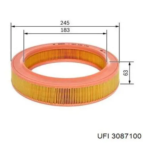 Do koszyka 3087100 UFI Filtr powietrza