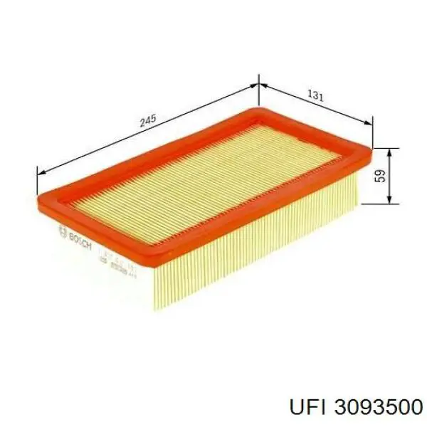 Do koszyka 3093500 UFI Filtr powietrza