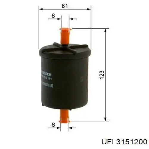 Do koszyka 3151200 UFI Filtr paliwa
