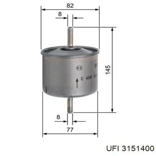 Filtr paliwa UFI 3151400 cena, od 8,04 USD