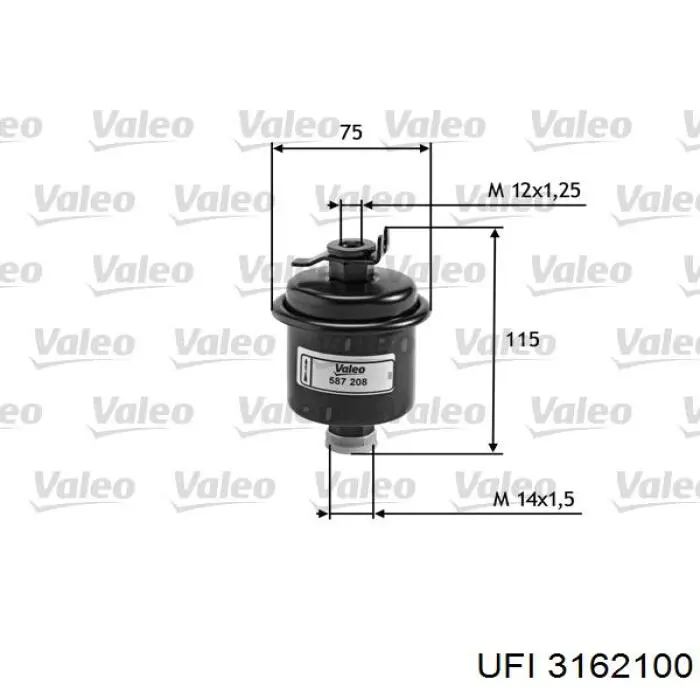 Filtr paliwa UFI 3162100 cena, od 10,97 USD
