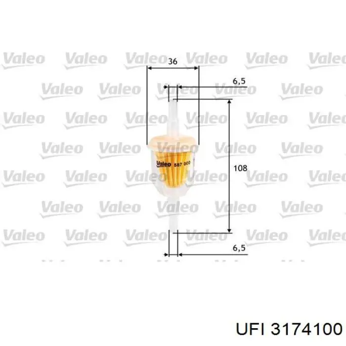 Filtr paliwa UFI 3174100 cena, od 7,28 USD