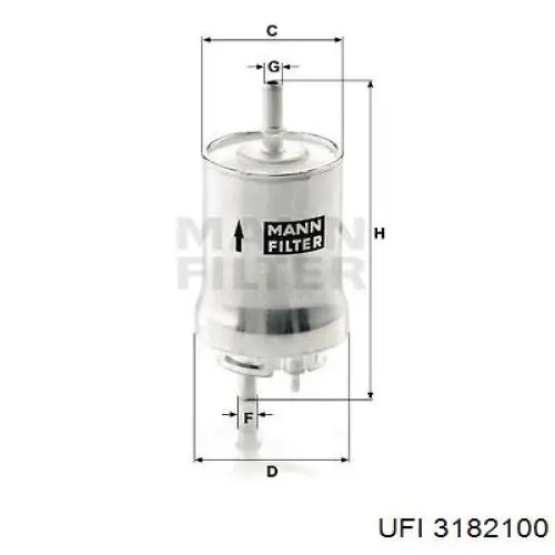 Filtr paliwa 3182100 UFI