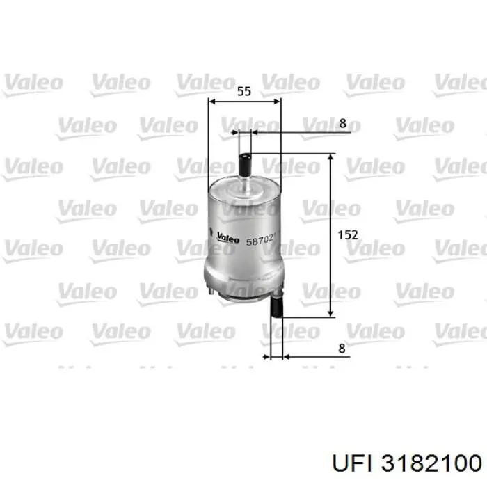 Filtr paliwa UFI 3182100
