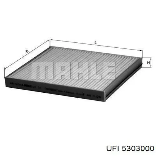 Filtr kabiny UFI 5303000 cena, od 7,64 USD